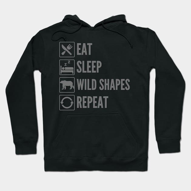 Eat, Sleep, Wild Shapes, Repeat - Druid Class Spells Hoodie by DungeonDesigns